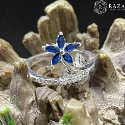Silver-Ring-with-white-and-blue-stones-1