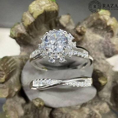 Silver-Ring-with-white-stones-double-ring-design-5